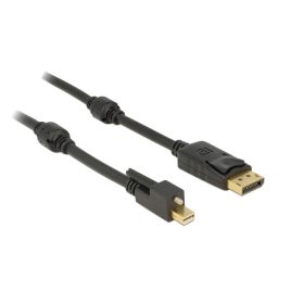   Delock Kábel mini Displayport 1.2-dugós csatlakozó csavarral > Displayport-csatlakozódugó 4K