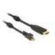 Delock Kábel mini Displayport 1.2-dugós csatlakozó csavarral > HDMI-csatlakozódugó 4K aktív fekete5m