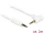 Delock Stereo Jack kábel 3.5 mm 3 pin apa > apa 2 m 90  fehér (83757)