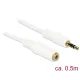 Delock 3.5 mm 3 pin apa > 3.5 mm 3 pin anya sztereo jack hosszabbító kábel 0.5m (83763)