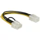 Delock 83775 PCI Expressz 6 tűs anya > 8 tűs apa tápkábel, 20 cm