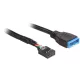Delock kábel USB 2.0 pin header anya > USB 3.0 pin header apa 60 cm