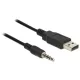 Delock kábel USB TTL apa > 3,5 mm 4 tűs sztereó jack apa 1,8 m (3,3 V)