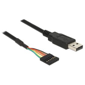   Delock kábel USB apa > TTL 6 tűs fejléc anya 1,8 m (3,3 V)