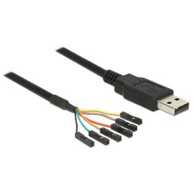   Delock kábel USB apa > TTL 6 tűs fejléc anya külön 1,8 m (3,3 V)
