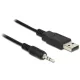 Delock kábel USB TTL apa > 2,5 mm 3 tűs sztereó jack apa 1,8 m (3,3 V ) (83789)