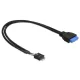 Delock 83791 20 tűs alaplapi USB 3.0 anya - 8 tűs alaplapi USB 2.0 apa kábel 45cm fekete