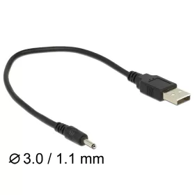   Delock kábel USB Type-A dugó tápegység > DC 3,0 x 1,1 mm-es apa 27 cm (83793)