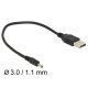 Delock kábel USB Type-A dugó tápegység > DC 3,0 x 1,1 mm-es apa 27 cm (83793)
