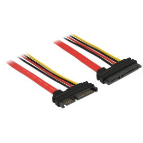   Delock Bovítokábel, SATA, 6 Gb/s, 22 tus csatlakozó > SATA 22 tus aljzat (5 V + 12 V), 100 cm