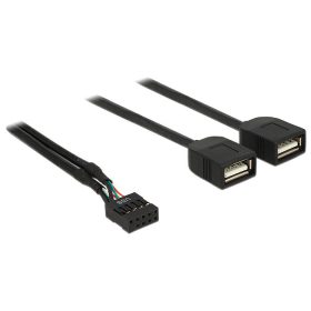   Delock USB kábel tűfejes anya > 2 x USB 2.0 A-típusú anya 40 cm (83823)