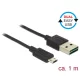 DeLock 83844 EASY USB 2.0 Type-A (male) - Micro Type-B (male) kábel 1m fekete