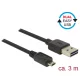 Delock Kábel, EASY-USB 2.0-s A-típusú csatlakozódugó > EASY-USB 2.0-s Micro-B típusú csatlakozódugó, (83851)