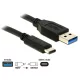 Delock 83869 USB 3.1 (gen2) -> USB Type-C (USB-C) 0.5m kábel