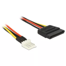   Delock tápkábel SATA 15 tűs apa > 4 tűs floppy apa 60 cm (83879)