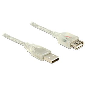   Delock 83883 USB 2.0 Type-A male > USB 2.0 Type-A female 2m áttetsző