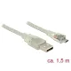 Delock USB 2.0-s kábel A-típusú csatlakozó > USB 2.0 Micro-B csatlakozó 1,5 m áttetsző (83899)
