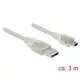 DeLock USB-A - USB mini-B 3m áttetsző (83908)