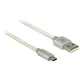 Delock 83917 USB-A apa > USB micro-B apa kábel 2m fehér
