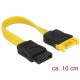 Delock SATA 6 Gb/s-s bővítőkábel csatlakozódugóval > SATA-s, csatlakozóhüvellyel, 10 cm, sárga (83948)
