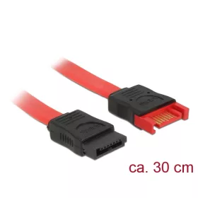 DeLock 83953 SATA hosszabbító kábel 30cm (piros)