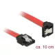 Delock 6 Gb/s sebességet biztosító SATA-kábel egyenes csatlakozódugóval > lefelé néző SATA-csatlakoz  (83976)