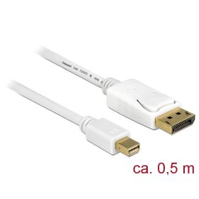   Delock Kábel Mini Displayport 1.2 dugó > Displayport dugó 4K 60 Hz 0,5 m (83985)