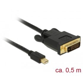   Delock mini Displayport 1.1 dugó > DVI 24+1 dugó 0,5 m kábel (83987)