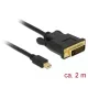 Delock mini Displayport 1.1 dugó > DVI 24+1 dugó 2 m kábel (83989)