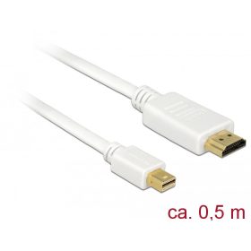   Delock 83993 mini Displayport apa -> HDMI apa kábel 0.5m fehér