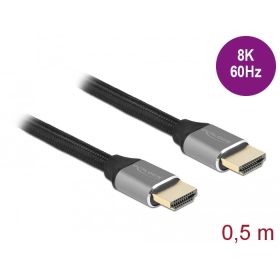   Delock Ultra nagy sebességű HDMI kábel 48 Gbps 8K 60 Hz szürke 0,5 m (83994)