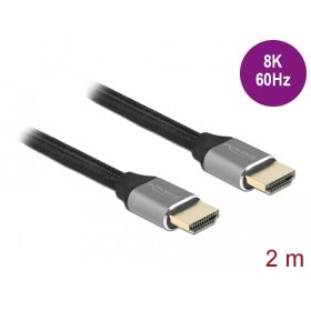   Delock Ultra nagy sebességű HDMI kábel 48 Gbps 8K 60 Hz szürke 2m (83996)