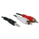 Delock audio kábel, DC jack 3.5 mm apa > 2x RCA apa, 1.5 m