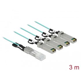 Delock Aktív optikai kábel QSFP+ > 4 x SFP+ 3 m