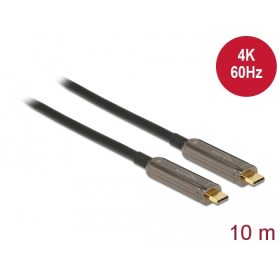   Delock Aktív optikai video kábel USB-C  csatlakozóval 4K 60 Hz 10 m hosszú