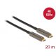 Delock Aktív optikai video kábel USB-C  csatlakozóval 4K 60 Hz 20 m hosszú