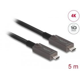 Delock aktív optikai USB-C videó + adat + PD kábel 5 m