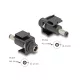 Delock Keystone modul, DC 5,5 x 2,1 mm-csatlakozóhüvely, DC 5,5 x 2,5 mm méretű apa, fekete (84163)