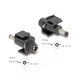 Delock Keystone modul, DC 5,5 x 2,5 mm-csatlakozóhüvely, DC 5,5 x 2,1 mm méretű apa, fekete (84164)