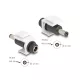 Delock Keystone modul, DC 5,5 x 2,1 mm-csatlakozóhüvely, DC 5,5 x 2,1 mm méretű apa, fehér (84174)