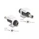 Delock Keystone modul, DC 5,5 x 2,5 mm-csatlakozóhüvely, DC 5,5 x 2,5 mm méretű apa, fehér (84177)