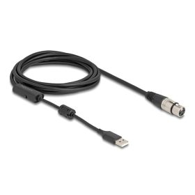   Delock Magas felbontású audio analóg - digitális átalakító kábel XLR 3 tű   A típusú USB 3 m (84178)