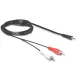 Delock 84212 jack 3.5 mm apa > 2 x RCA apa kábel 5 m