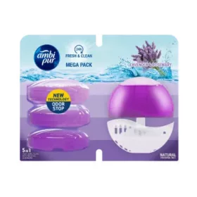 AmbiPur wc gél 4x55 ml + készülék laven & rose