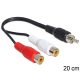 Delock RCA 2 x anya > RCA 1 x apa kábel 0,2 m (84493)