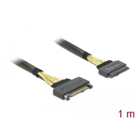   Delock U.2 SFF-8639-s bővítőkábel csatlakozódugóval > U.2 SFF-8639-s, csatlakozóhüvellyel, 1 m