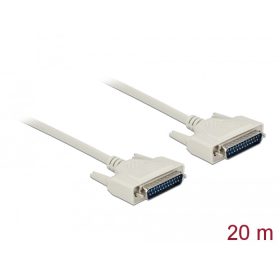 Delock D-Sub 25-ös soros kábel, dugó-dugó, 20 m