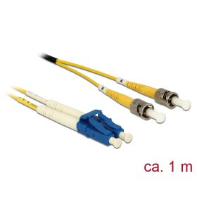   Delock Kábel, optikai szálas LC > ST egyszeres OS2, 1 m (84611)