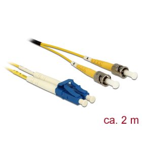   Delock Kábel, optikai szálas LC > ST egyszeres OS2, 2 m (84612)