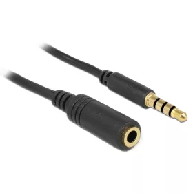   Delock 84669 sztereo Jack 3.5 mm apa / anya iPhone 4 pin hosszabbító kábel 5m